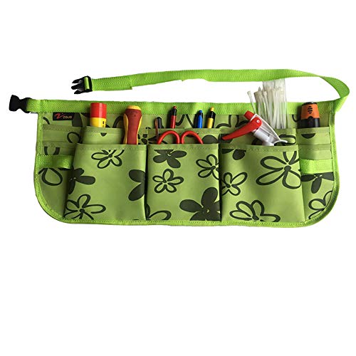 ZOJO Heavy Duty Waxed Canvas Work Apron with Tool Pockets 1 PC, Flower Print